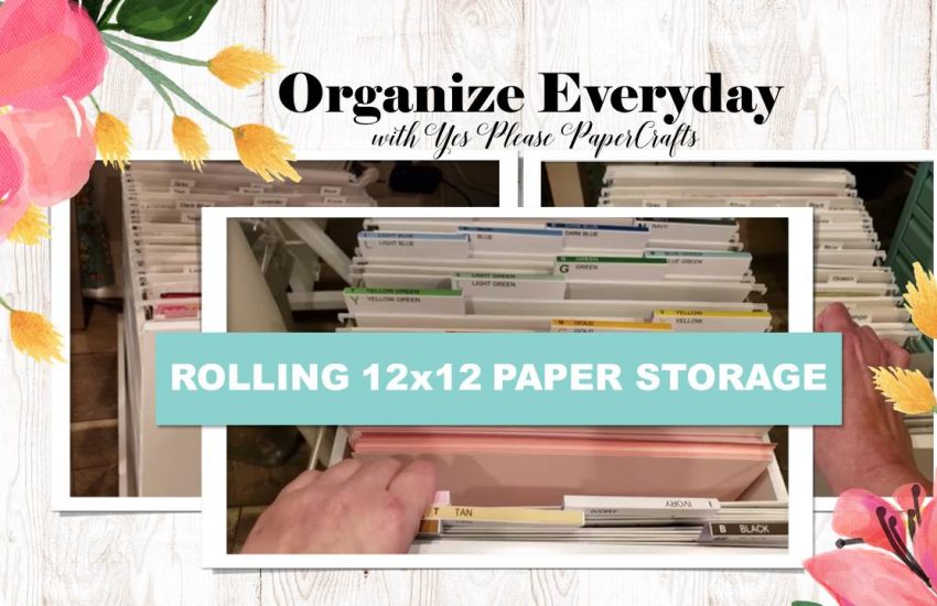 Organize Everyday | Rolling Storage | 12×12 Paper and Cardstock Storage | Mobile Paper Carts