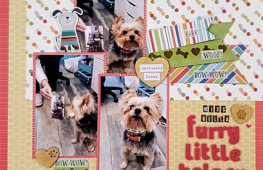 Scrap Our Stash | February Sketch Challenge | Furry Little Helper