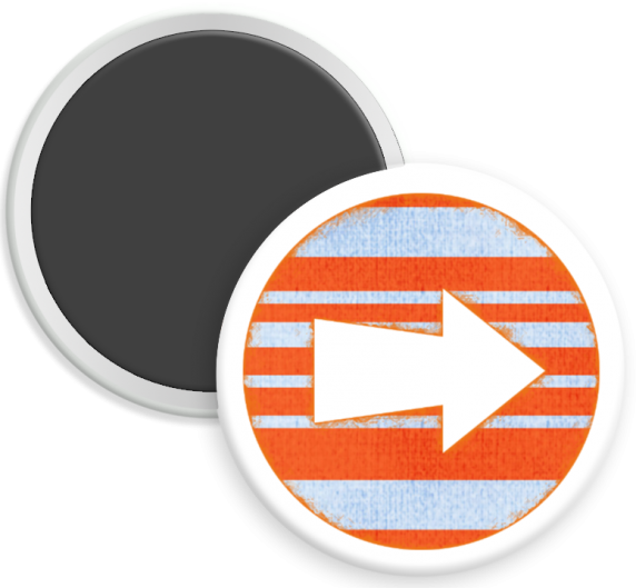 White Arrow on Stripes