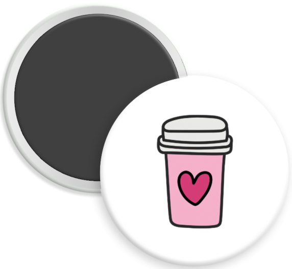 Pink Go Cup w/Heart