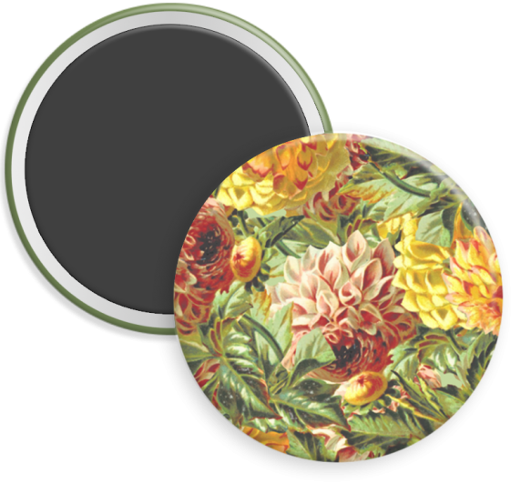 Golden Green Floral