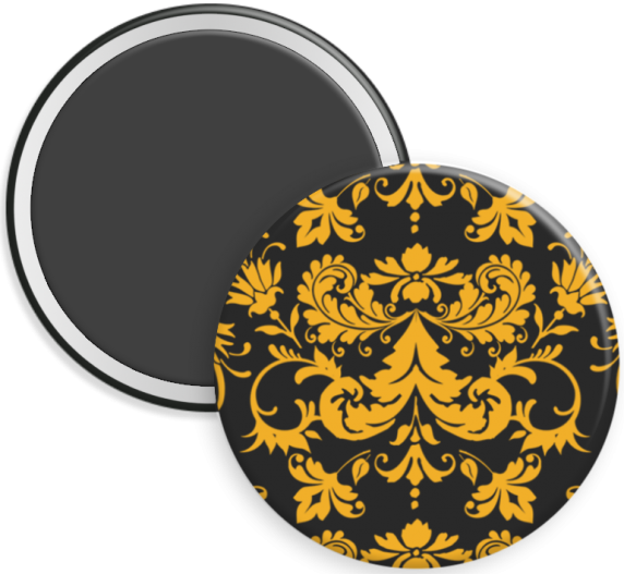 Gold & Black Damask