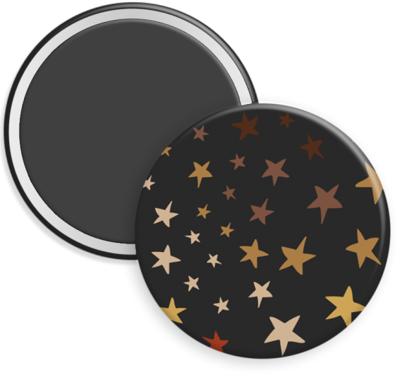 Tiny Gold Stars on Black