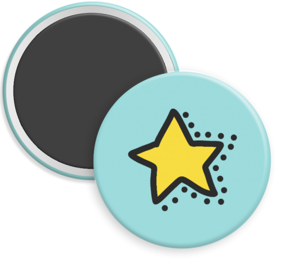 Yellow Stars with Dots