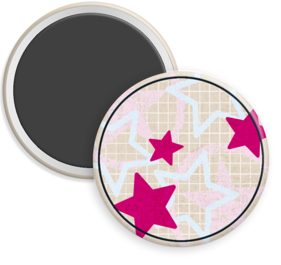 Pink & White Stars on Grid Yes Please PaperCrafts