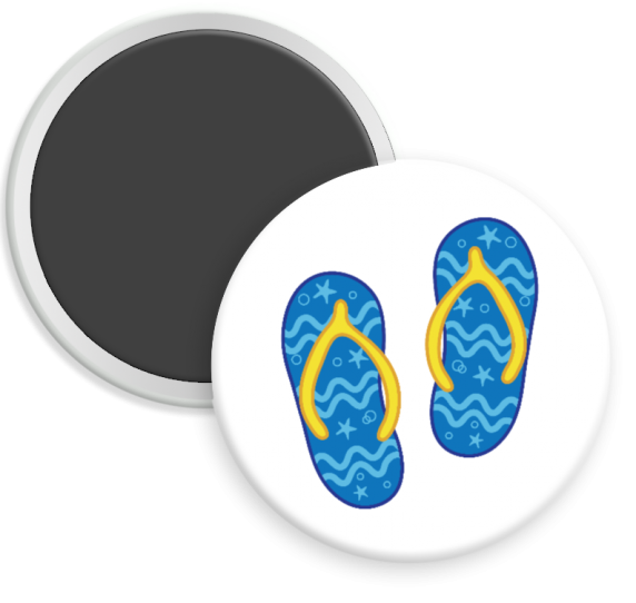 Blue Flip Flops