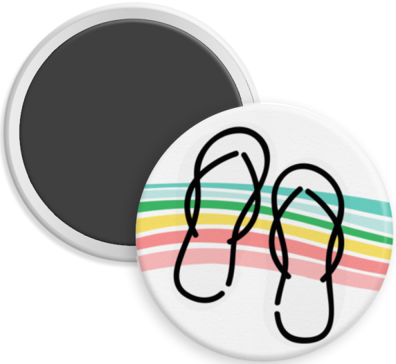 Rainbow Stripe Flip Flops