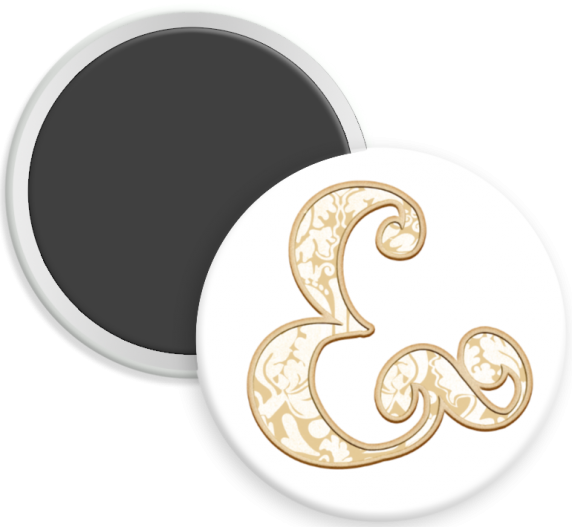 White Floral Ampersand