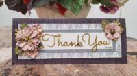 “Thank You Floral” SlimLine Card created with new Spellbinders Collections by Becca Feeken