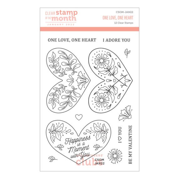 June 2023 Hip Kit Club Woodgrain Heart Stamp - Exclusive
