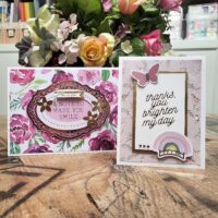 Cards created with the Spellbinders “Anytime Glimmer Sentiments” Glimmers Kit for February 2022