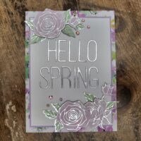 Card Created with the “Glimmer Edge Roses” from Spellbinders March 2022 Glimmers Club