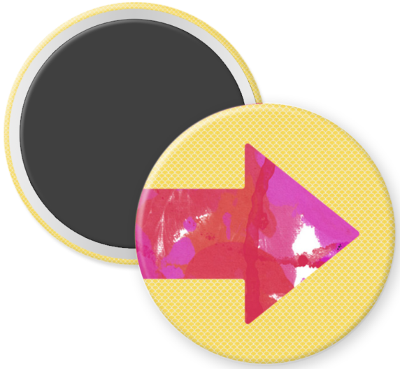 Pink Arrow on Yellow