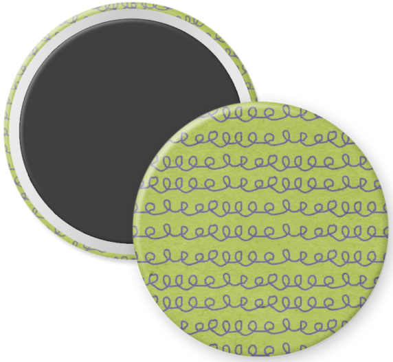 Purple Squiggles on Green