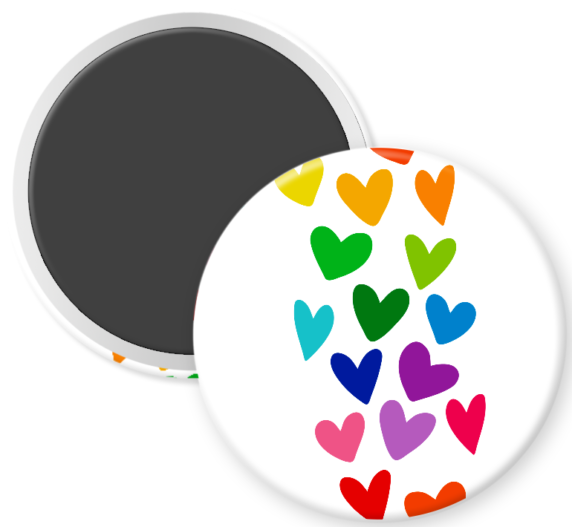 Summer Rainbow Cascasding Hearts