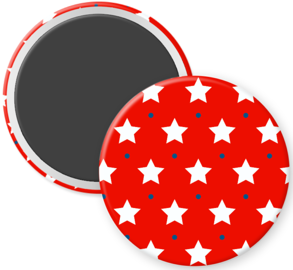 Stars & Dots on Red
