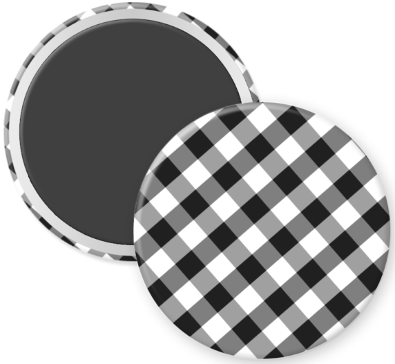 Vintage Lemons Black & White Gingham