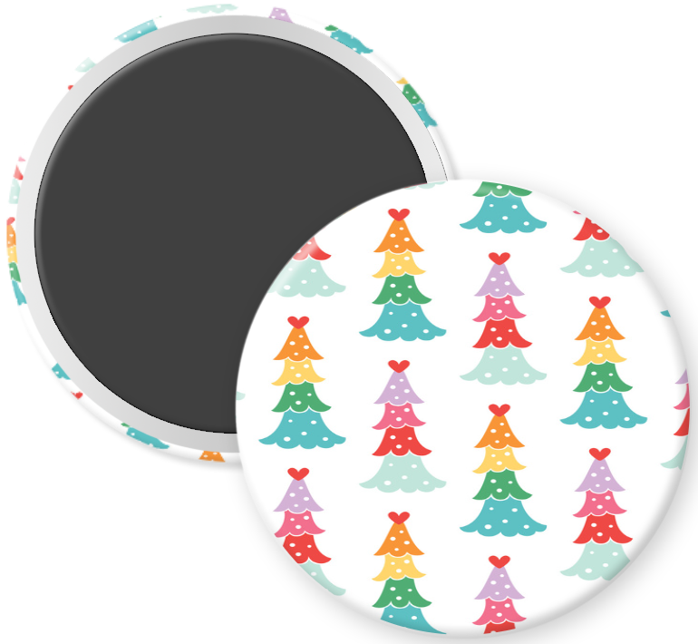 Merry Wishes Colorful Trees