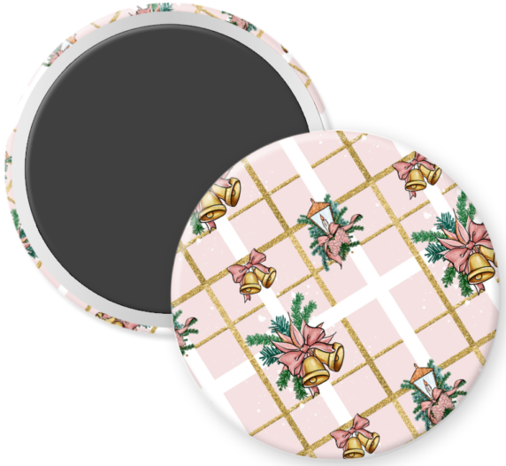 Pink Christmas Floral Plaid