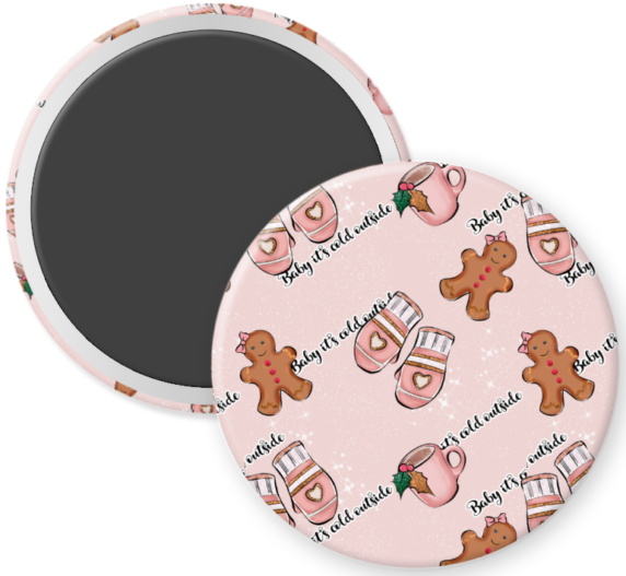 Pink Christmas Gingerbread and Mittens