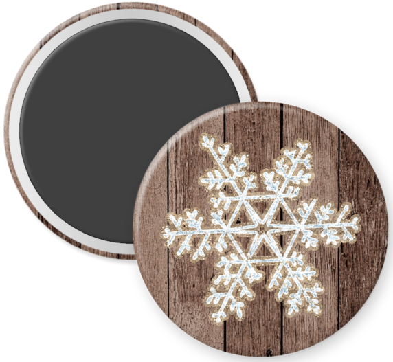 Snowflake on Woodgrain