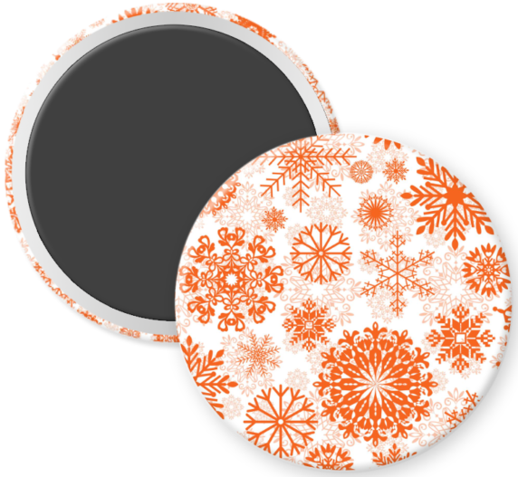 Orange Rainbow Snowflakes