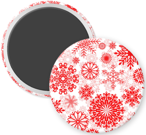 Red Rainbow Snowflakes