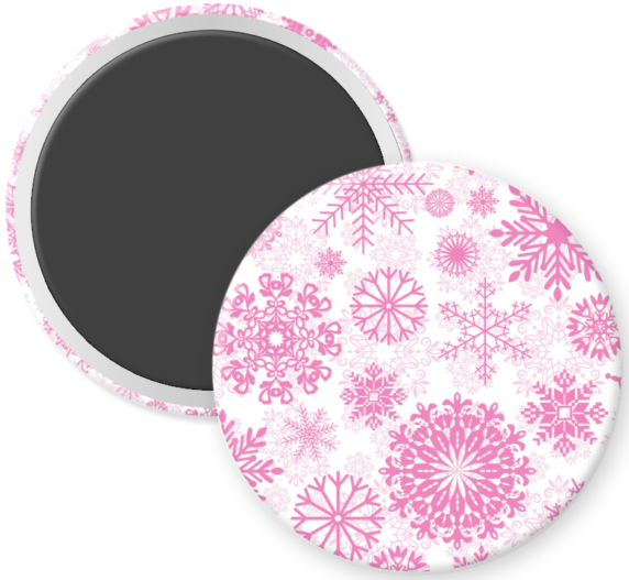 Pink Rainbow Snowflakes