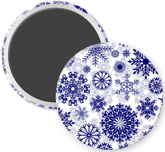 Navy Rainbow Snowflakes