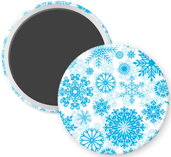 Teal Rainbow Snowflakes