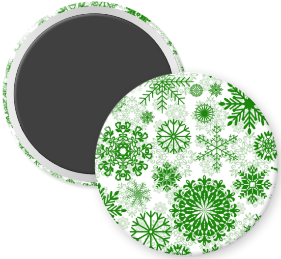 Green Rainbow Snowflakes