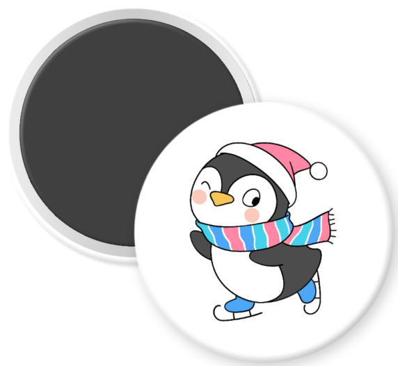 Skating Winter Penguin