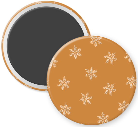February Days Snowflakes on Gold