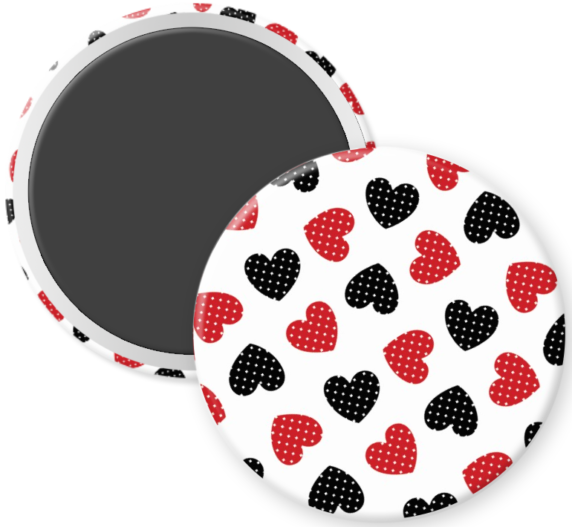 Black & Red Hearts