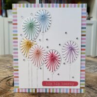 “Hip Hip Hooray” Card Created with the Spellbinders May 2023 Stitching Die Club Kit